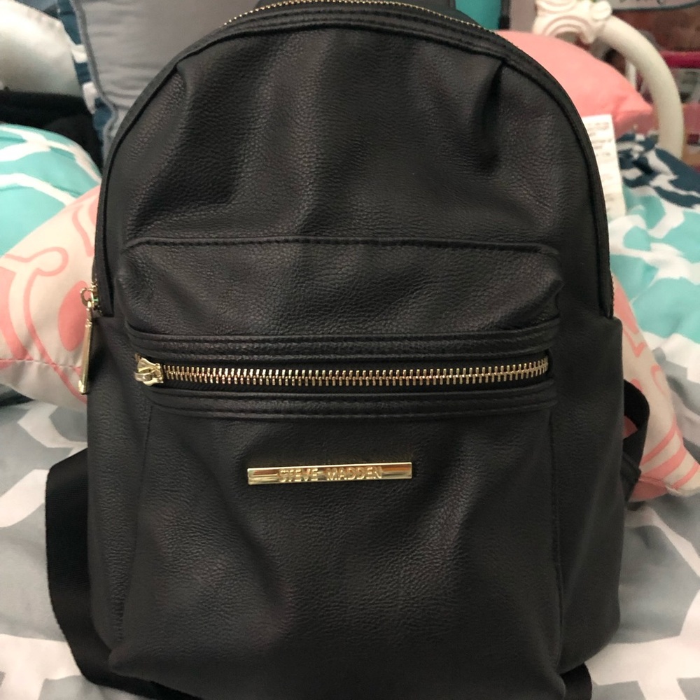 STEVE MADDEN Black Mini Backpack